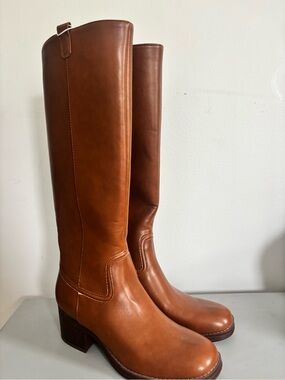 Marc Fisher Tall Leather Over-the-Knee Boots in Cognac